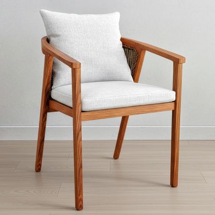 Buy Outdoor Teak Wood Chair with Cushions - Aran Natural 61322 at MyFaktory 