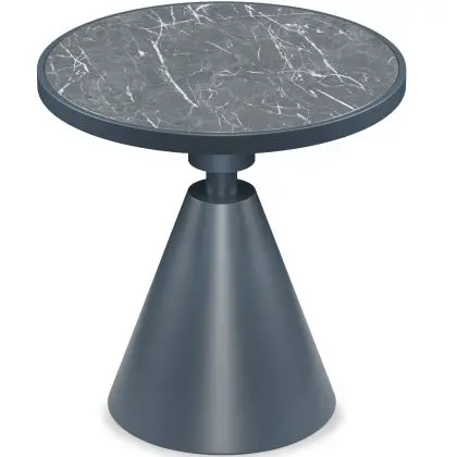 Buy Metal and Slate Side Table - Randall  Grey 61464 - prices 