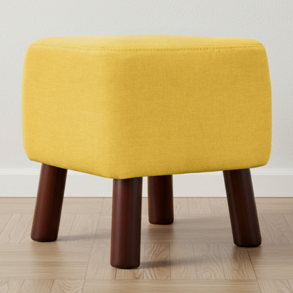 Buy Jonah scandinavian style Footstool - Fabric Yellow 55340 with a guarantee 