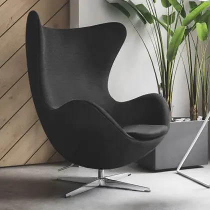 Buy Armchair with armrests - Fabric upholstery - Bold Black 13412 with a guarantee 