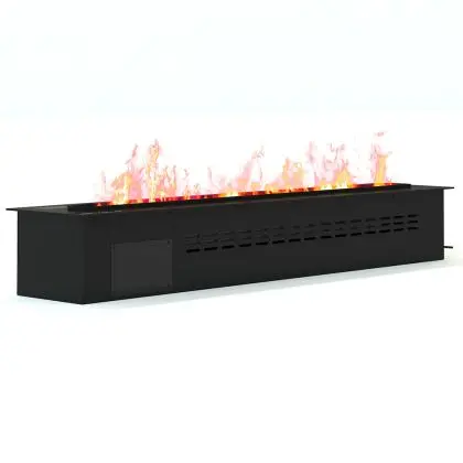 Buy Decorative Electric Fireplace with Water Vapor Flame - 200 cm Black 61529 at MyFaktory 