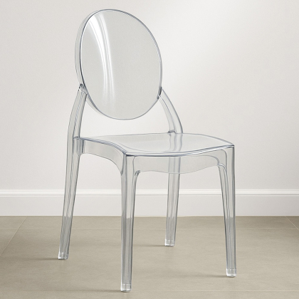 Buy Dining Chair Transparent - Victoria Ghost Style Transparent 61536 home delivery 