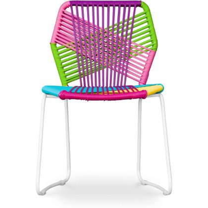 Buy Tropical Garden chair - White Legs Multicolour 58534 with a guarantee 