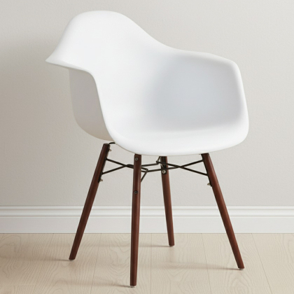 Buy Dining Chairs - Scandinavian Design - Dark Wood Legs - Skandiva White 61569 in the Europe 