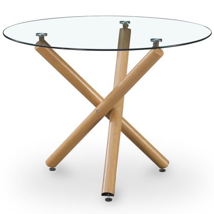 Buy Round Dining Table - Scandinavian Design - 4/5 Diners - Liona Natural 61602 home delivery 