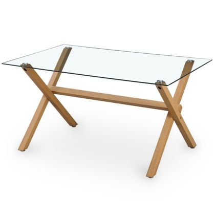 Buy Rectangular Dining Table - Scandinavian Design - 6 Diners - Liona Natural 61603 with a guarantee 