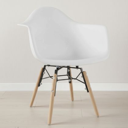 Buy Children's Chair Scandinavian Design - Wooden Legs - Skandiva White 61693 home delivery 