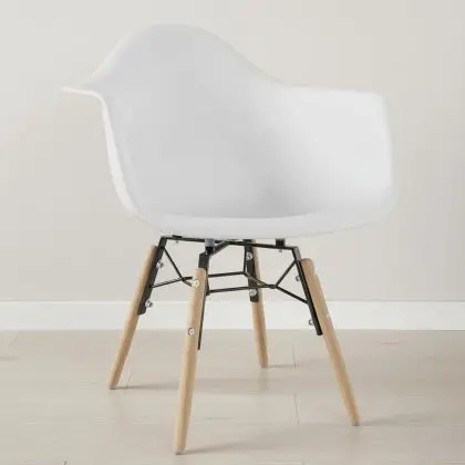 Buy Children's Chair Scandinavian Design - Wooden Legs - Skandiva White 61693 home delivery 