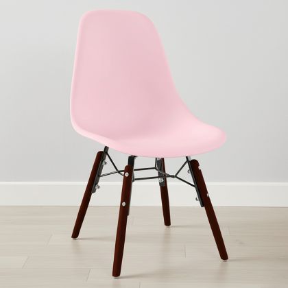 Buy Children Chair - Scandinavian Design - Dark Wooden Legs - Lumi Pink 61699 - in the EU 