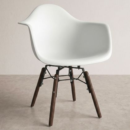 Buy Children Chair - Scandinavian Design - Dark Wooden Legs - Skandiva White 61703 - prices 