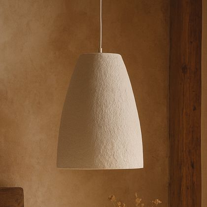 Buy Pendant lamp - Minimalist design - Stone-effect finish - Sinur I White 61738 in the Europe 