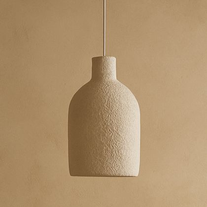 Buy Pendant lamp - Minimalist design - Stone-effect finish - Sinur II White 61739 home delivery 