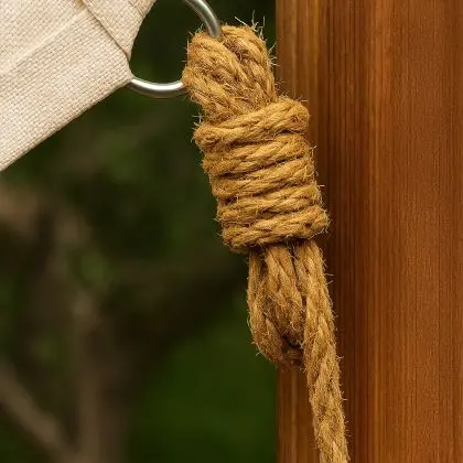 Buy Natural Coconut Fiber Rope 5 m – Ideal for Fixing Shade Sails Beige 61809 home delivery 