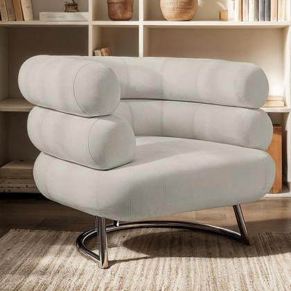 Buy Designer armchair - Faux leather upholstery - Biven Dark blue 16500 in the Europe 