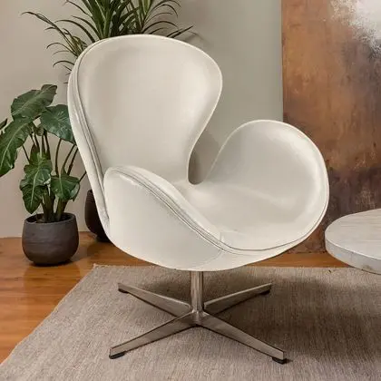 Buy Swin Chair - Faux Leather Green 13663 home delivery 