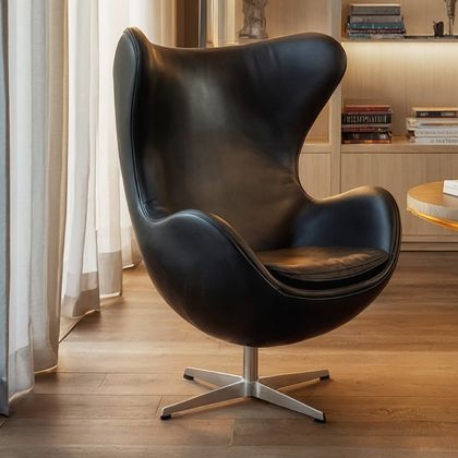 Buy Bold Chair - Premium Leather Black 13414 home delivery 
