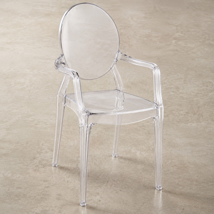 Buy Transparent Dining Chair - Armrest Design - Louis King Transparent 16461 - prices 