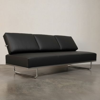 Buy Sofa Bed SQUAR (Convertible)  - Premium Leather Black 14622 - in the EU 