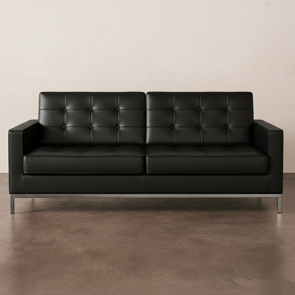 Buy Design Sofa Kanel 2 seater - Faux Leather Grey 13242 - in the EU 