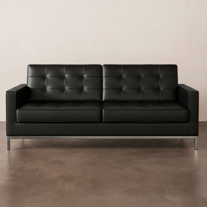 Buy Design Sofa Kanel  (2 seats) - Faux Leather Grey 13242 at MyFaktory 