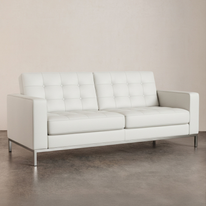 Buy Design Sofa Kanel (2 seats) - Premium Leather Black 13243 at MyFaktory 