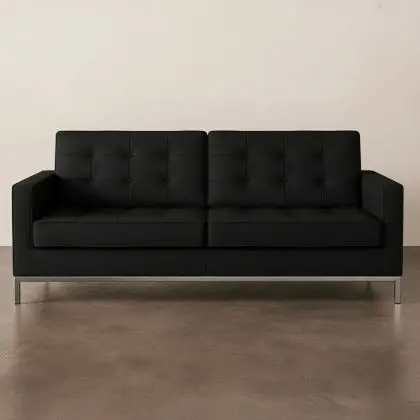Buy 2 seats Sofa Kanel - Fabric Black 13241 home delivery 
