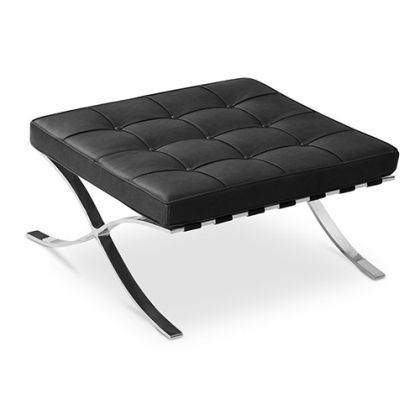 Buy City Ottoman - Premium Leather Black 58377 home delivery 