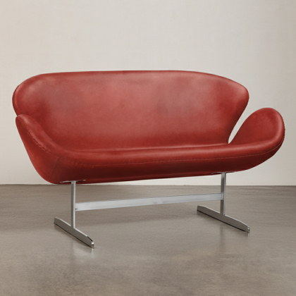 Buy Sofa Design - 2 seater - Leather Upholstered - Swin Black 13913 with a guarantee 