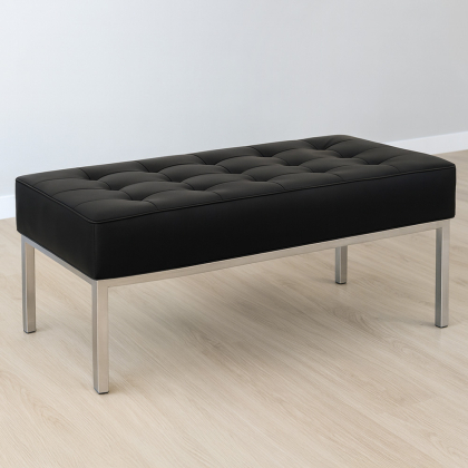 Buy Kanel Bench (2 seats) - Premium Leather Black 13214 - in the EU 