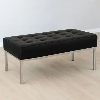 Buy Kanel Bench (2 seats) - Premium Leather Black 13214 - in the EU 