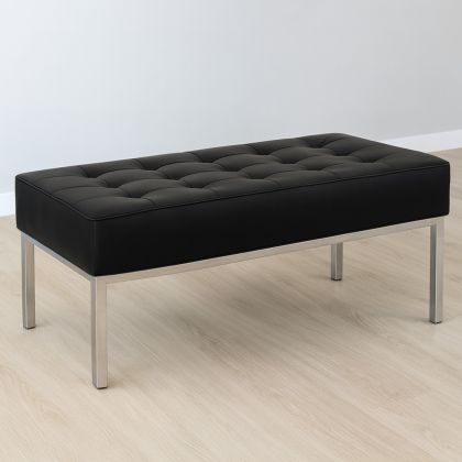 Buy Kanel Bench (2 seats) - Premium Leather Black 13214 - in the EU 