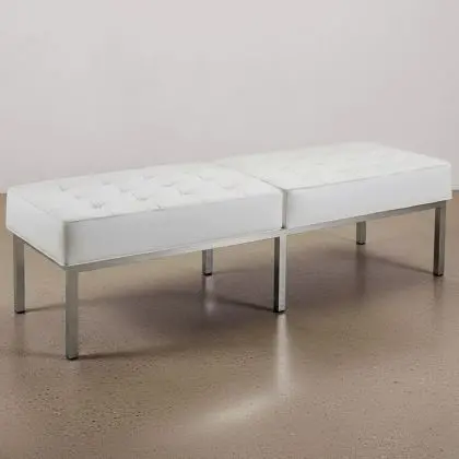 Buy Bench Upholstered in Polyurethane - 3 Seats - Yaner Black 13216 in the Europe 