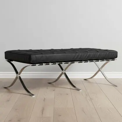 Buy City Ottoman (2 seats) -  Faux Leather Black 13225 - in the EU 