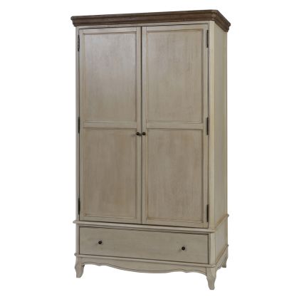 Buy Country Chic Wardrobe - Waxed Wood Beige 29247 with a guarantee 