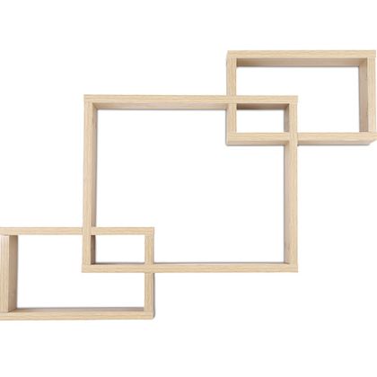 Buy Wooden Wall Shelf - Box Design - Dagoa Natural wood 59645 with a guarantee