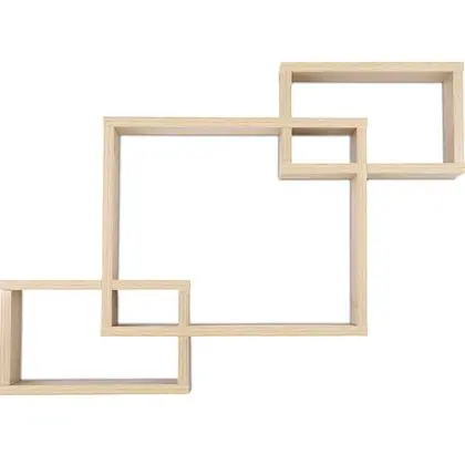 Buy Wooden Wall Shelf - Box Design - Dagoa Natural wood 59645 in the Europe