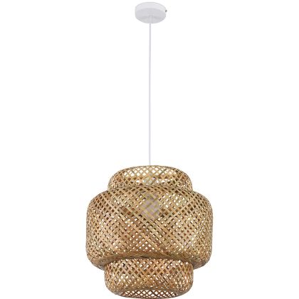 Buy Bamboo Ceiling Lamp Design Boho Bali - Serena Natural wood 59853 at MyFaktory