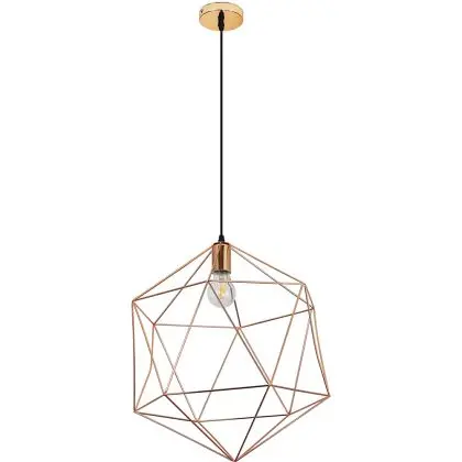 Buy Retro Design Wire Hanging Lamp Gold 59911 with a guarantee