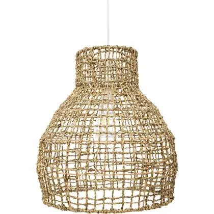 Buy Hanging Lamp Boho Bali Design Natural Rattan - Chi Natural wood 60031 - prices