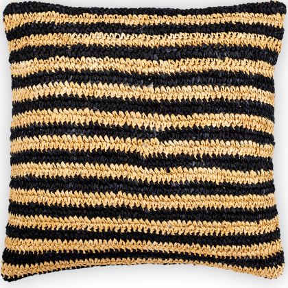 Buy Square Boho Bali Cushion, Raffia cover + filling - Chelsea Beige 60224 - prices