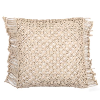 Buy Square Cotton Cushion in Boho Bali Style cover + filling - Stella Blue 60229 with a guarantee