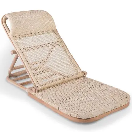 Buy Beach Chair in Rattan, Boho Bali Design - Manra Natural 60307 at MyFaktory