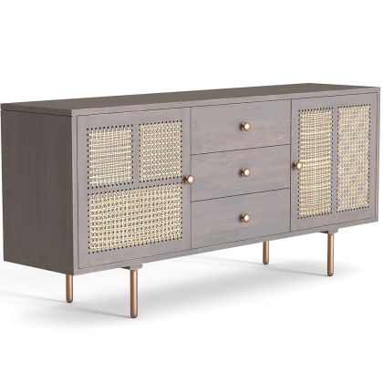 Buy Wooden Sideboard - Vintage Design - Risei Dark grey 60360 at MyFaktory