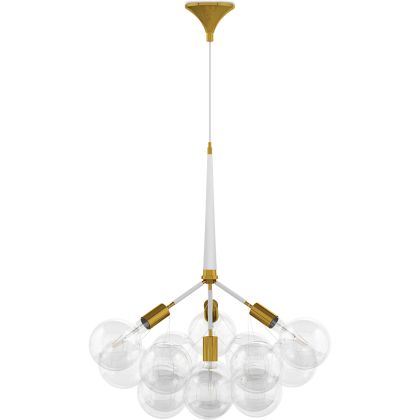 Buy Glass Ball Ceiling Lamp - Design Pendant Lamp - 12 Globes - Plaus White 60404 - prices