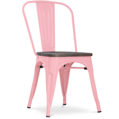 Buy Bistrot Metalix Chair Wooden - Metal Pink 54405 - in the EU