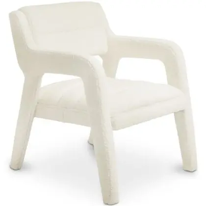 Buy Upholstered Dining Chair - White Boucle - Larsa White 60544 - in the EU