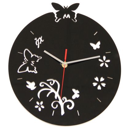Buy Butterflies and Flowers Wall Clock Unique 54918 - prices