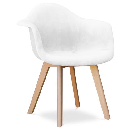 Buy Premium Design Dawood Dining Chair - Velvet White 59263 in the Europe