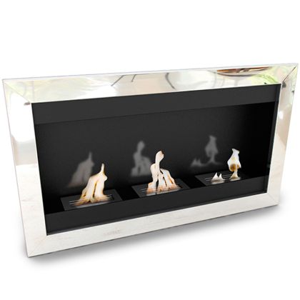 Buy Contemporary Wall-Mounted Ethanol Fireplace - VPF-FD51S-CHROME Mirror 17058 at MyFaktory