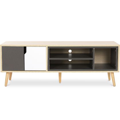 Buy Wooden TV Stand - Scandinavian Design - Freya  Grey 59659 with a guarantee